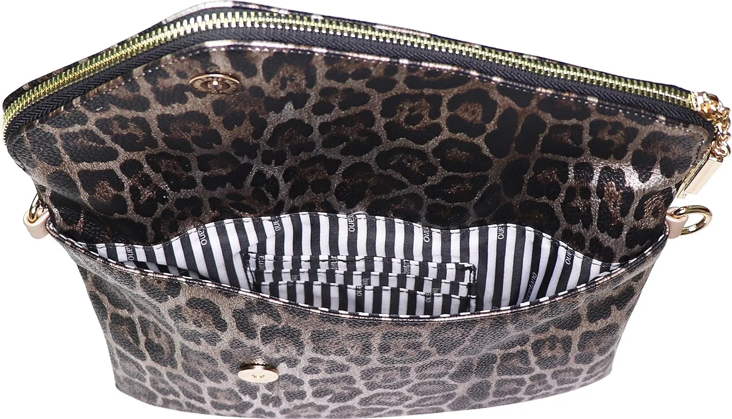 B BRENTANO Fold-Over Envelope Wristlet Clutch Crossbody Bag with Tassel Accents