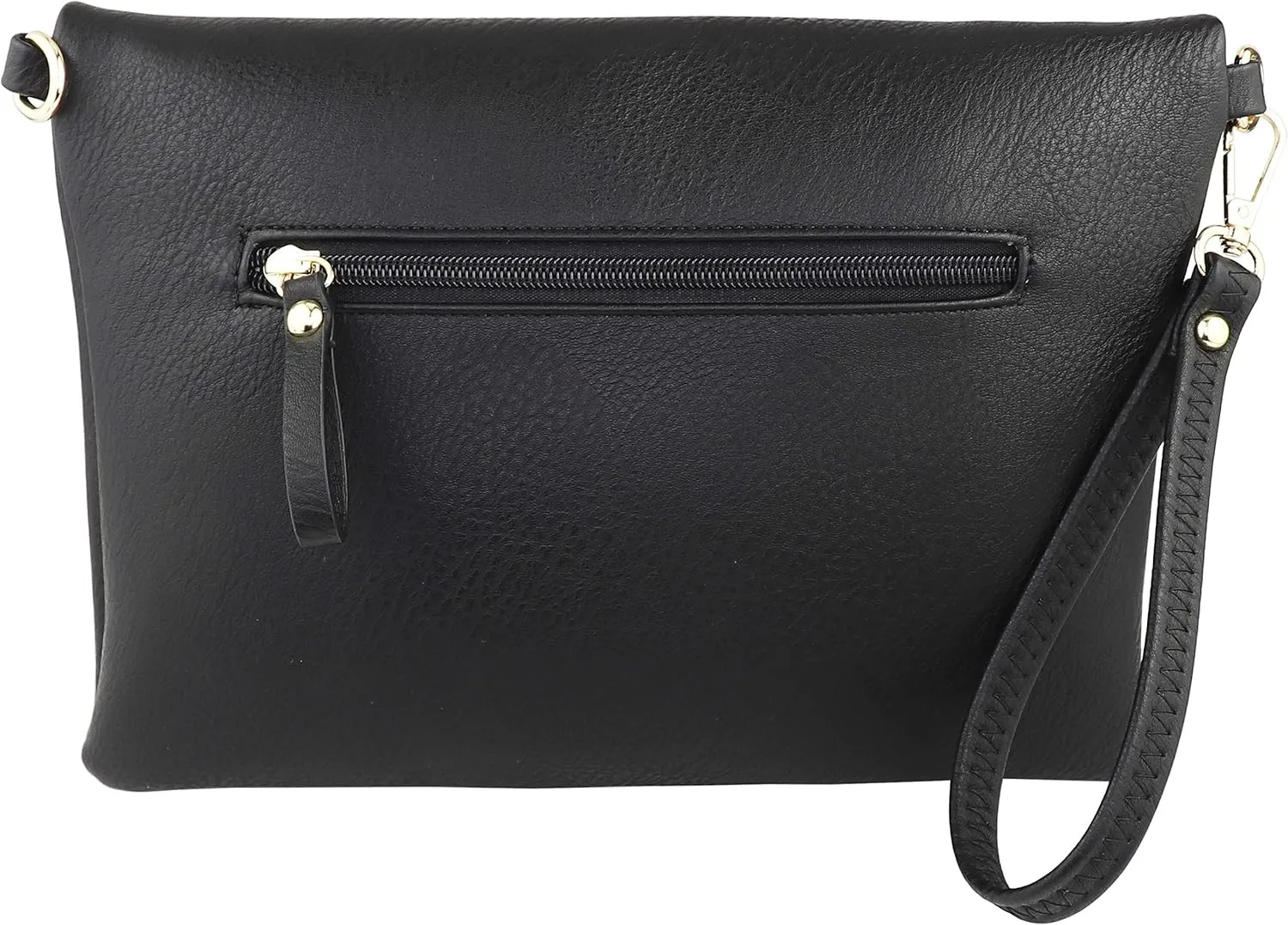 B BRENTANO Fold-Over Envelope Wristlet Clutch Crossbody Bag with Tassel Accents