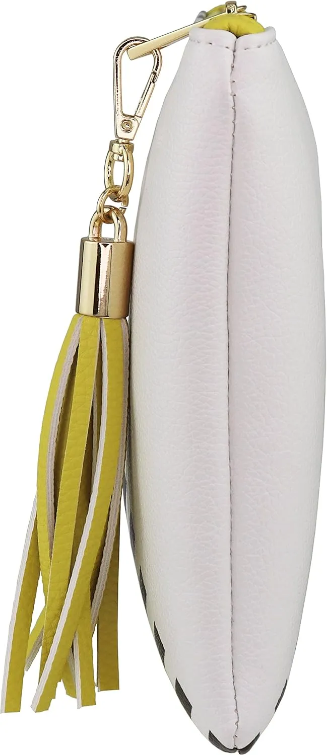 B BRENTANO Vegan Clutch Bag Pouch with Tassel Accent