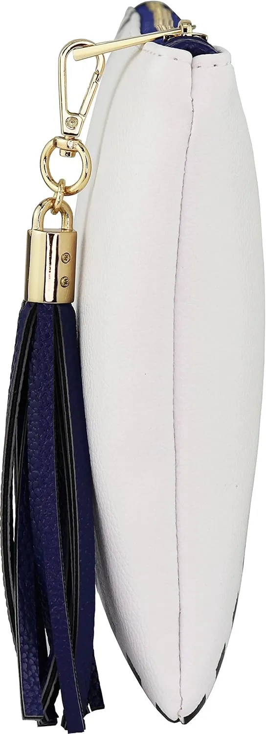 B BRENTANO Vegan Clutch Bag Pouch with Tassel Accent