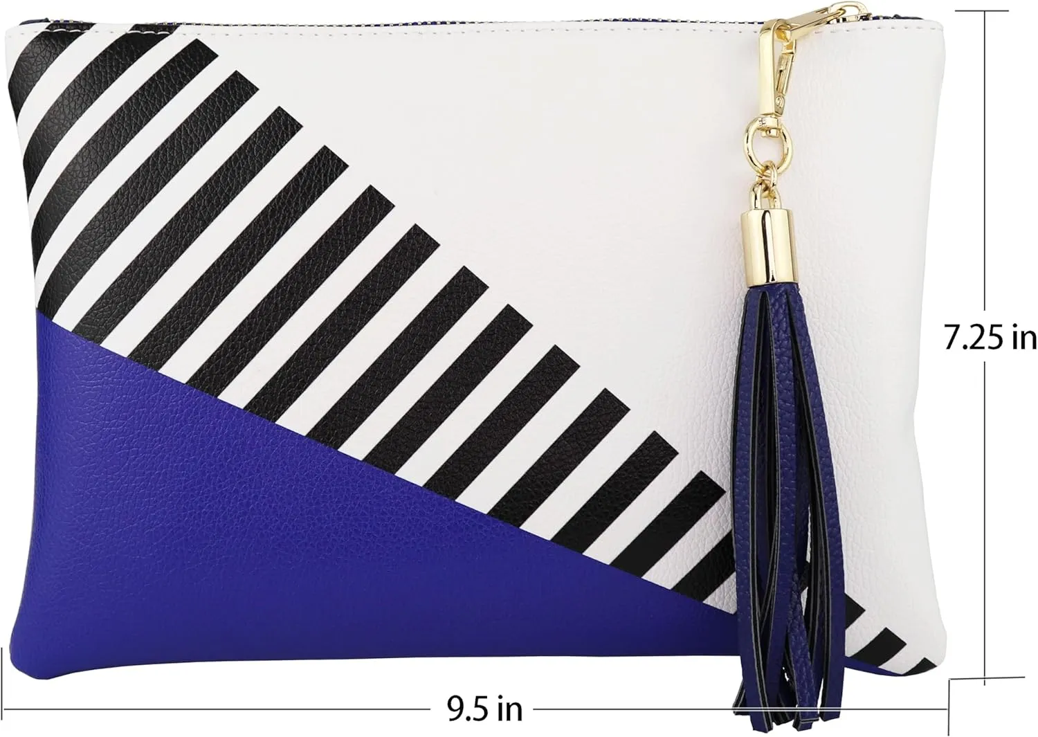B BRENTANO Vegan Clutch Bag Pouch with Tassel Accent