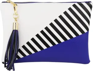 B BRENTANO Vegan Clutch Bag Pouch with Tassel Accent