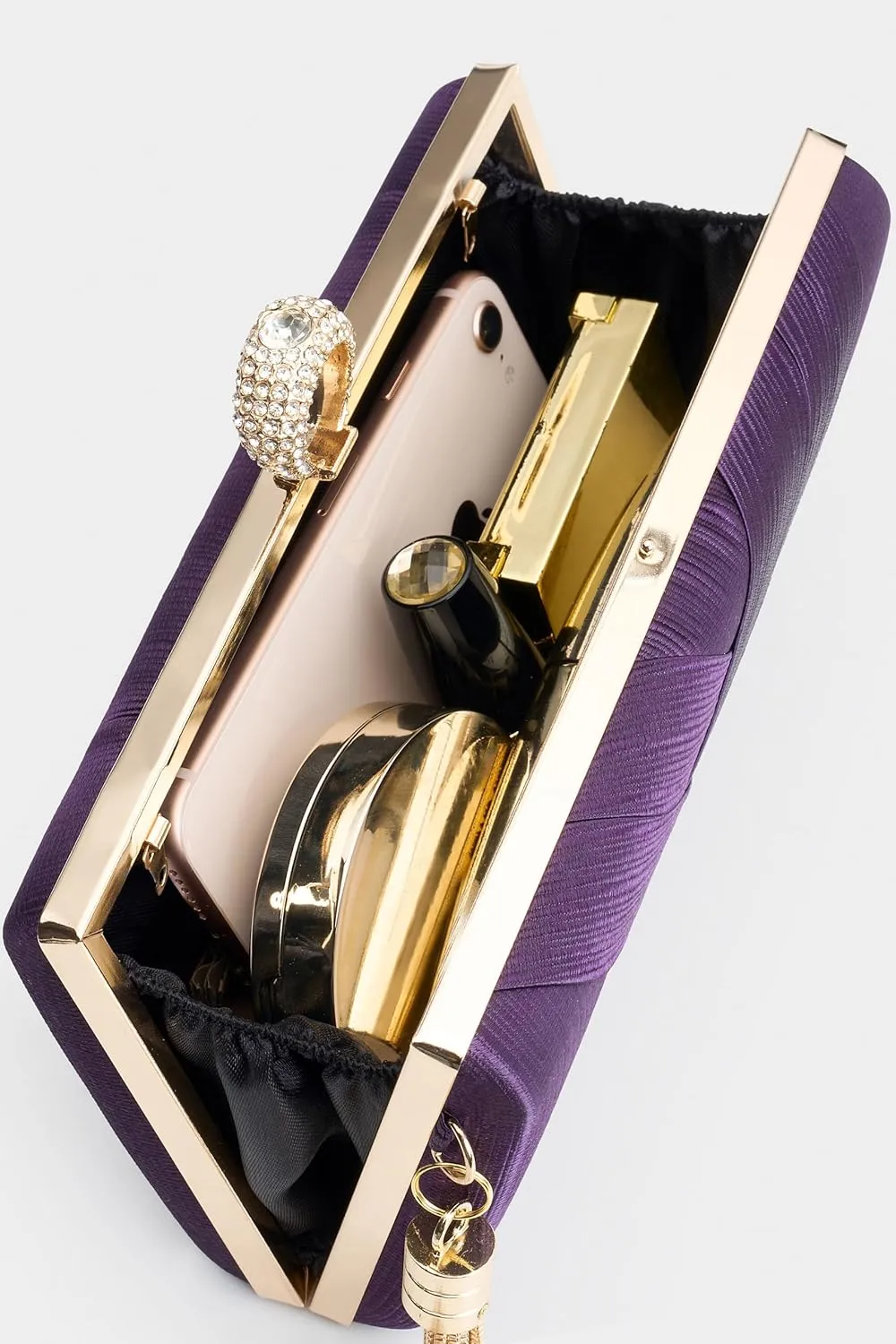 BABEYOND Clutch Purses for Women - Evening Bag Tassel Pendant Clutch for Bride Party Prom Wedding