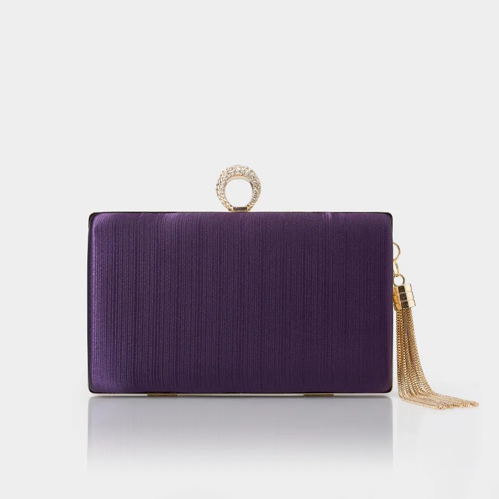 BABEYOND Clutch Purses for Women - Evening Bag Tassel Pendant Clutch for Bride Party Prom Wedding