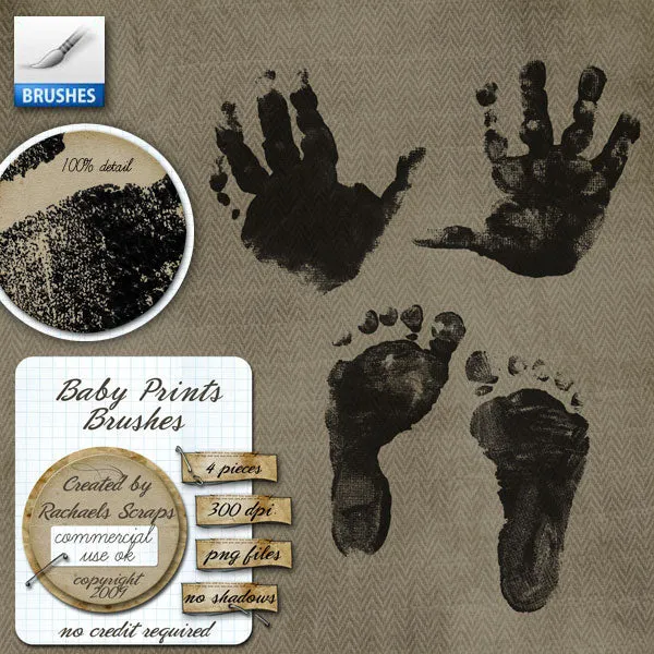 Baby Print Brushes (Brush Set and PNG)
