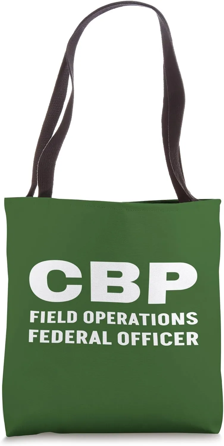 BACK PRINT CBP Field Operations Federal Officer Uniform USA Tote Bag