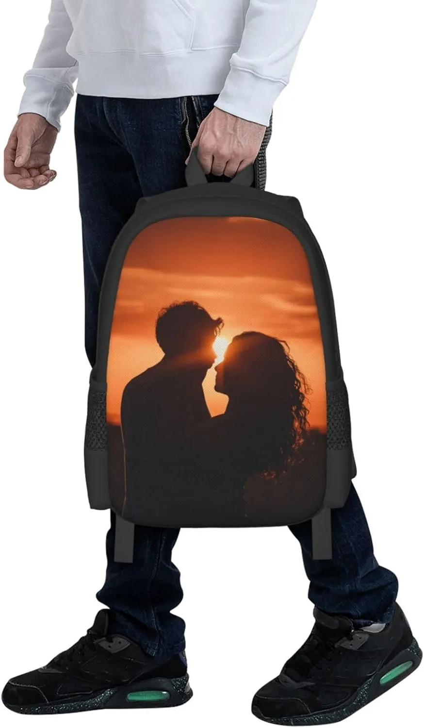 Backpack For Man Women Personalized Large Capacity Backpacks Design With Text Photo Name Logo Customized Backpack For Casual Travel Laptop Bag 16in