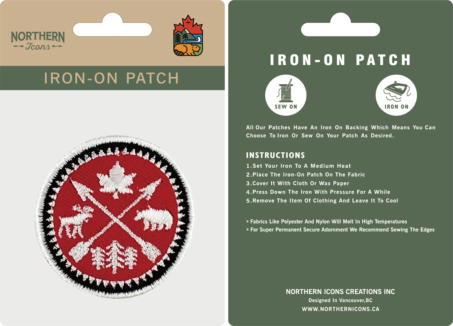 Banff iron-on embroidery patch