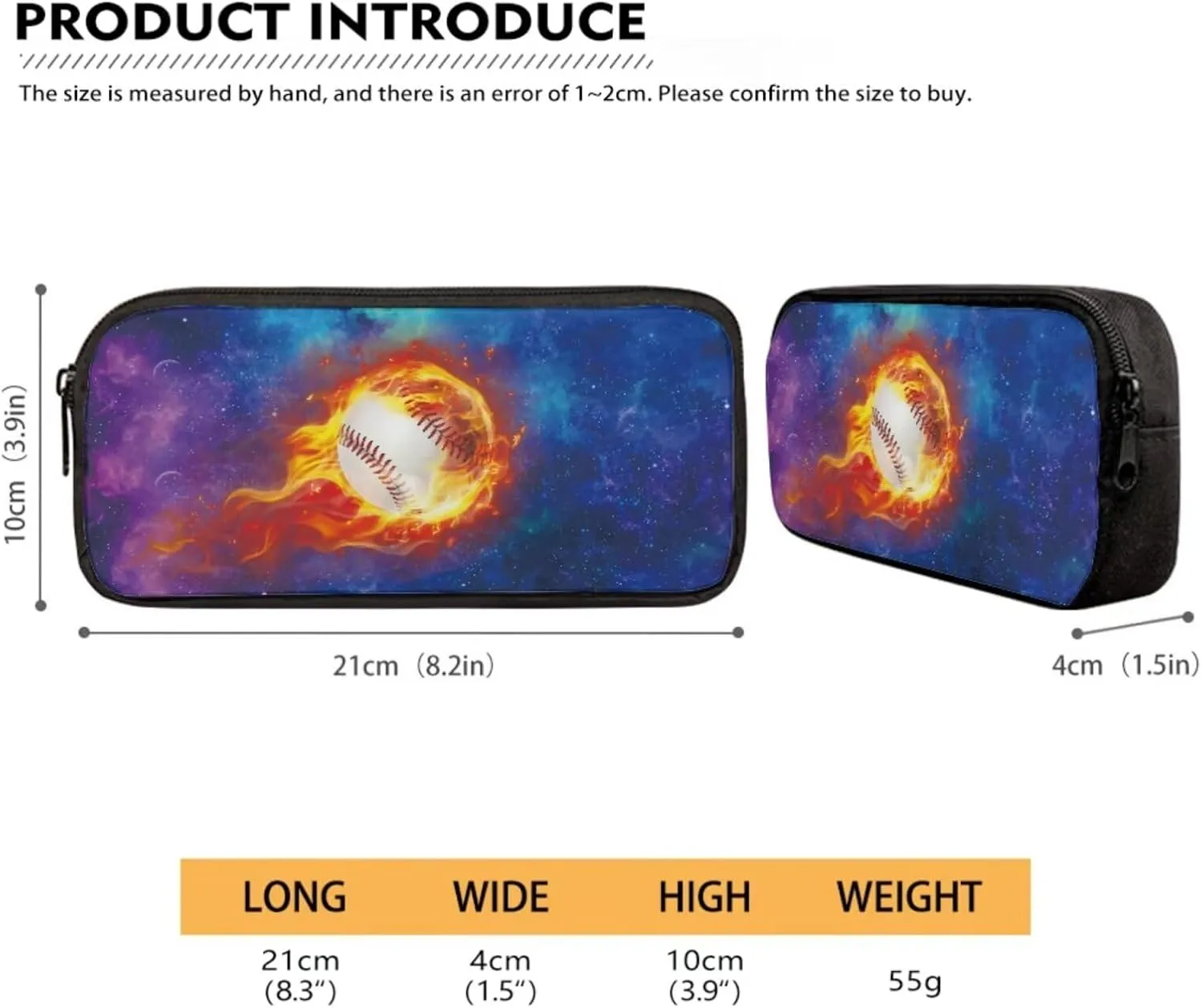 Baseball Middle School Backpack for Boys with Lunch Box Pencil Case 12-14 Kids School Bookbag Galaxy Flame Print Large Capacity Travel Shoulder Bag Laptop Backpacks Back Pack