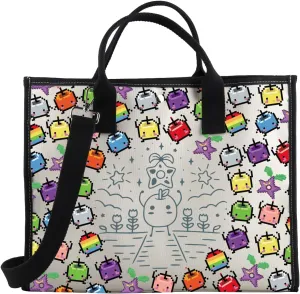 BDPWSS Gaming Tote Bag Video Game Lover Gift Junimo Forest Spirit Gift Stardew Game Inspired Bag Cozy Gamer Merchandise