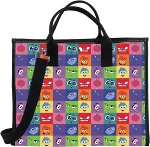 BDPWSS Inside Cartoon Movie Gift Emotions Group Tote Bag Cartoon Emotion Gift Anger Fear Joy Disgust Sadness Envy Anxiety Fan