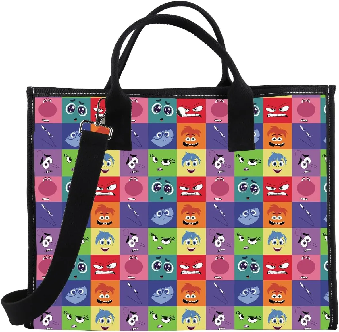 BDPWSS Inside Cartoon Movie Gift Emotions Group Tote Bag Cartoon Emotion Gift Anger Fear Joy Disgust Sadness Envy Anxiety Fan