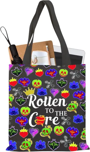 BDPWSS Villain Tote Bag Villain Witchy Fan Gift Rotten To The Core Travel Pouch Villain Queen Fan Gift Poison Bottles Handbag