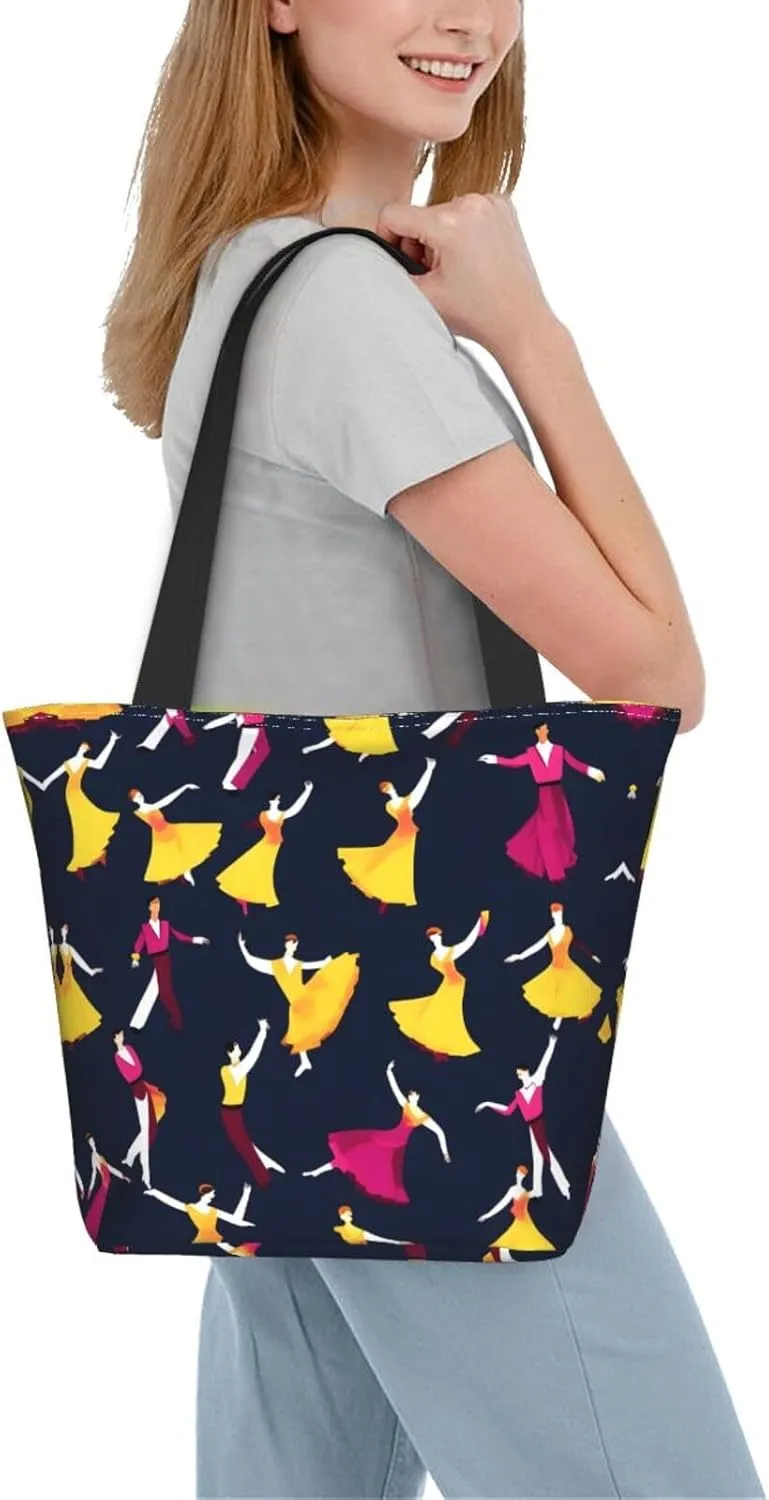 Beach Scene With Chairs Print Shoulder Tote Bag Women'S Large Size Handbag Casual Tote Shopping Bag For Women