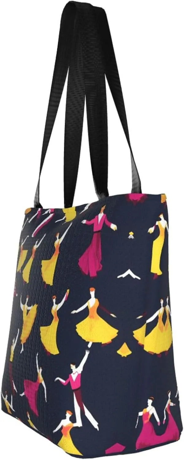 Beach Scene With Chairs Print Shoulder Tote Bag Women'S Large Size Handbag Casual Tote Shopping Bag For Women