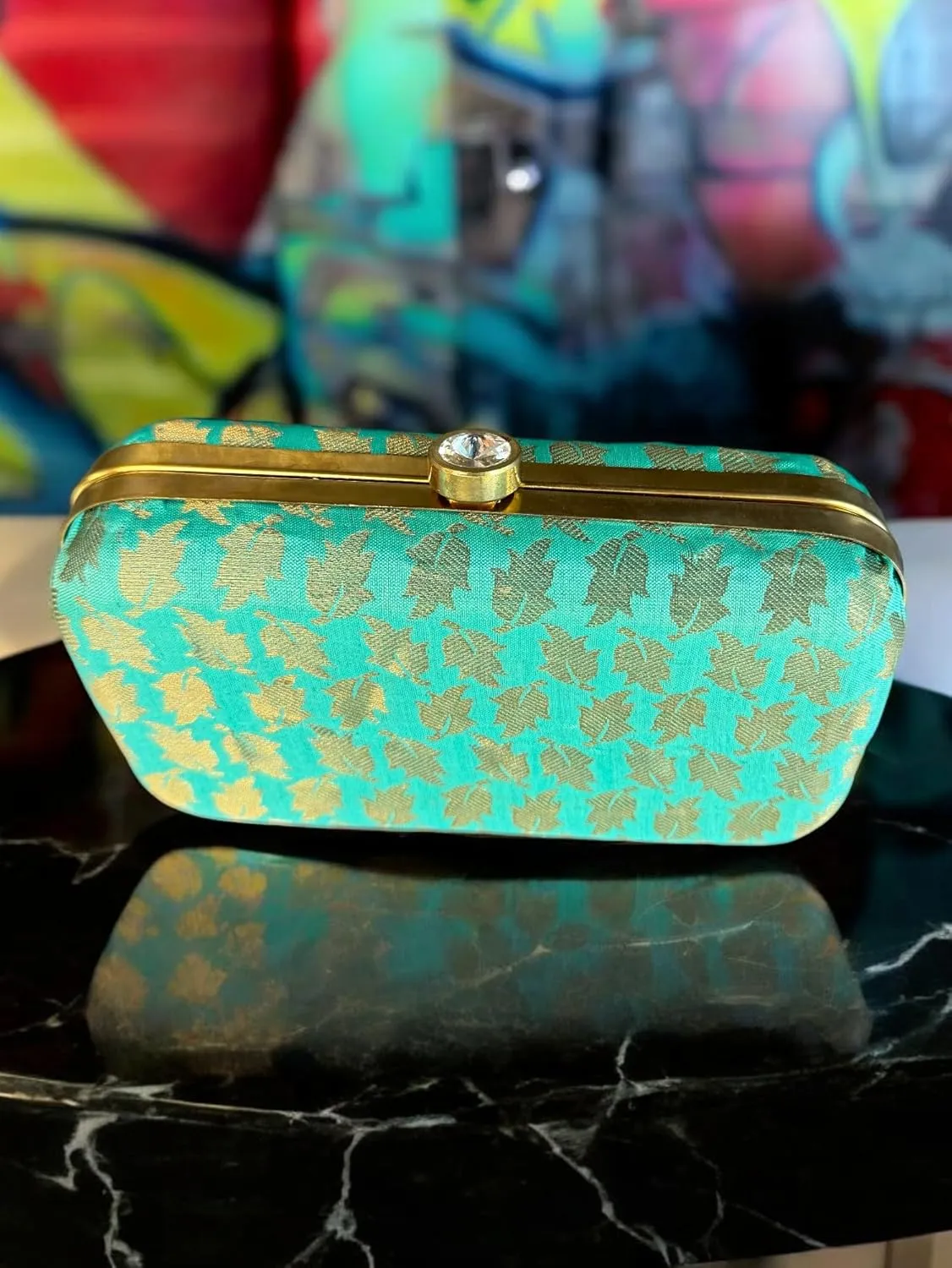 Beautiful Traditional Bansari Silk Clutch for Women as Gift, Return Gift, Return Gifts on Indian Festivals & Weddings