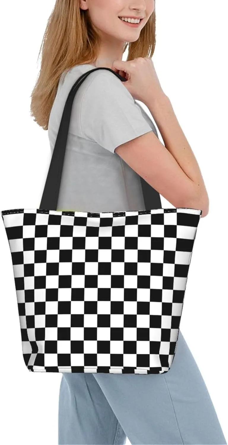 Black Afternoon Tea Print Shoulder Tote Bag Women'S Large Size Handbag Casual Tote Shopping Bag For Women