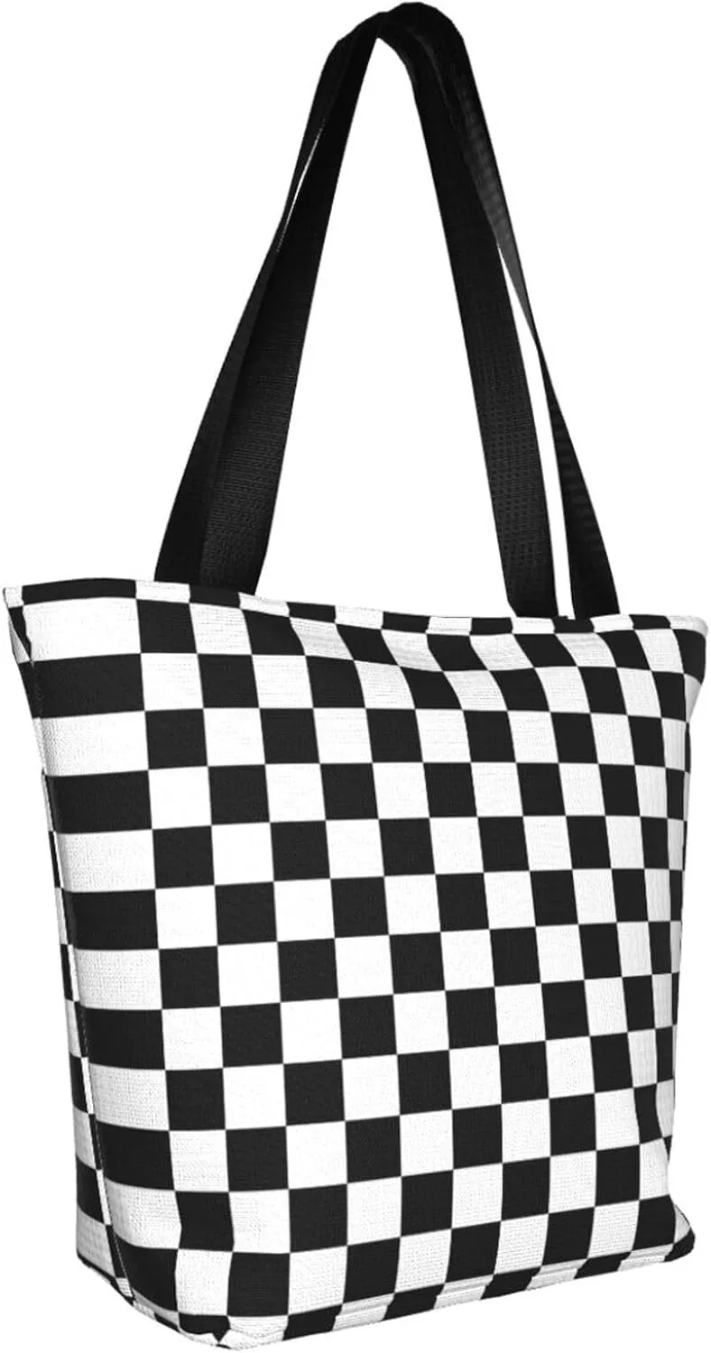 Black Afternoon Tea Print Shoulder Tote Bag Women'S Large Size Handbag Casual Tote Shopping Bag For Women