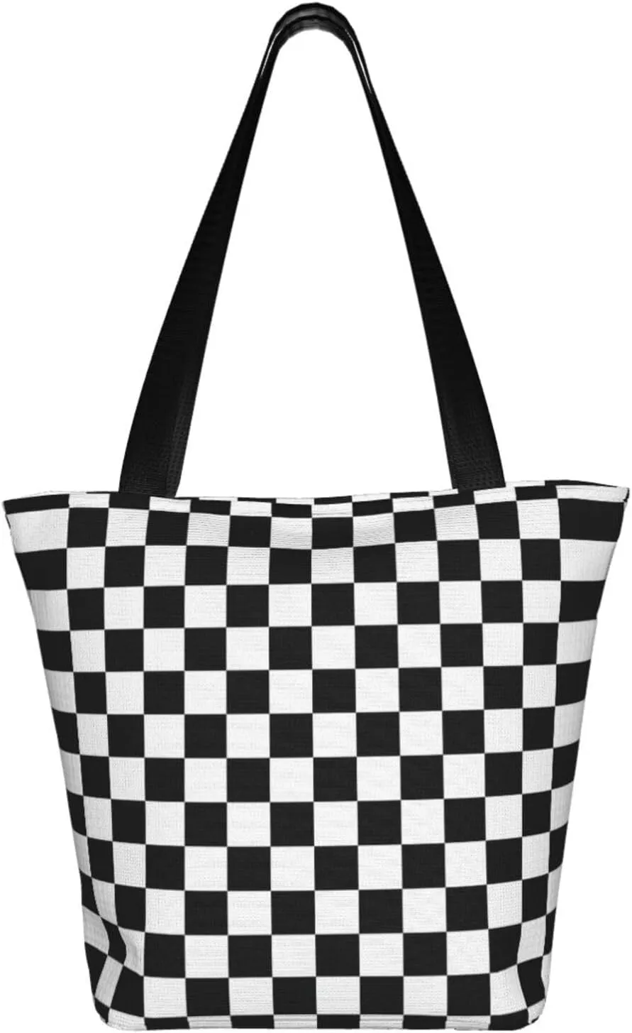Black Afternoon Tea Print Shoulder Tote Bag Women'S Large Size Handbag Casual Tote Shopping Bag For Women