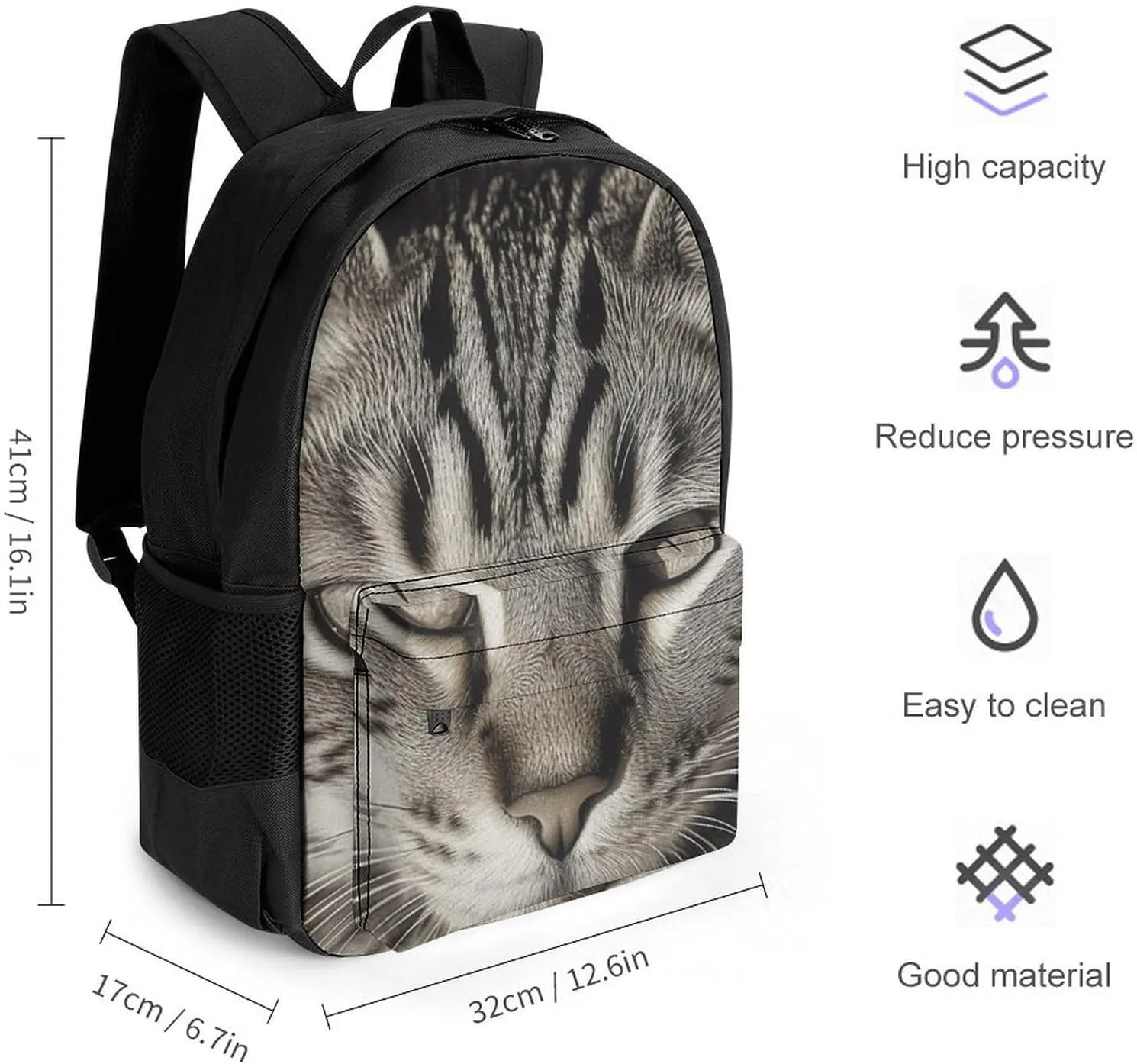 Black And White Image Laptop Backpacks for Women Travel Backpack Casual Daypack Hiking Backpack Business Backpack