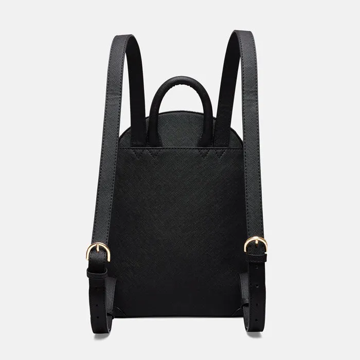 Black Botanic Mini Backpack