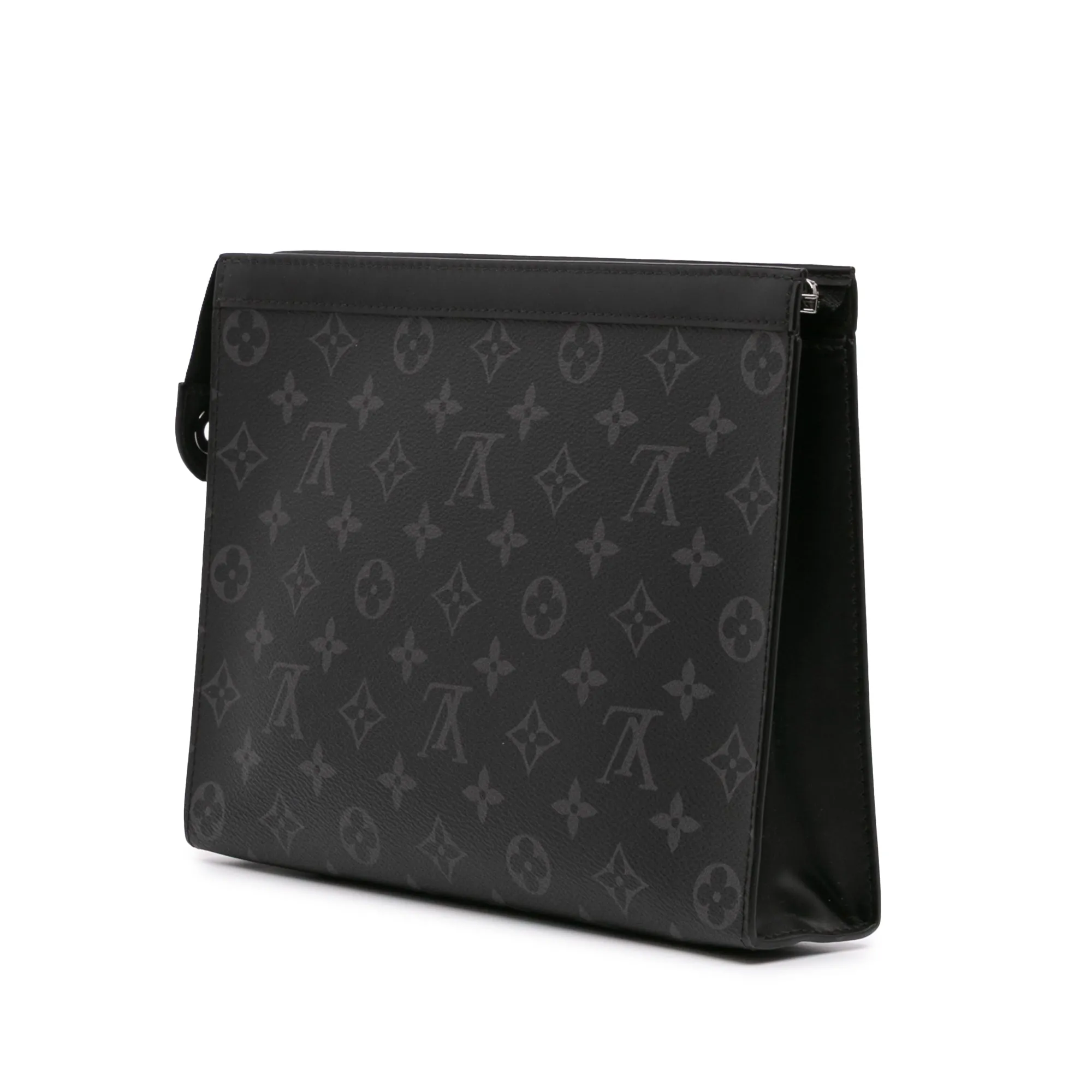 Black Louis Vuitton Monogram Eclipse Pochette Voyage MM Clutch Bag