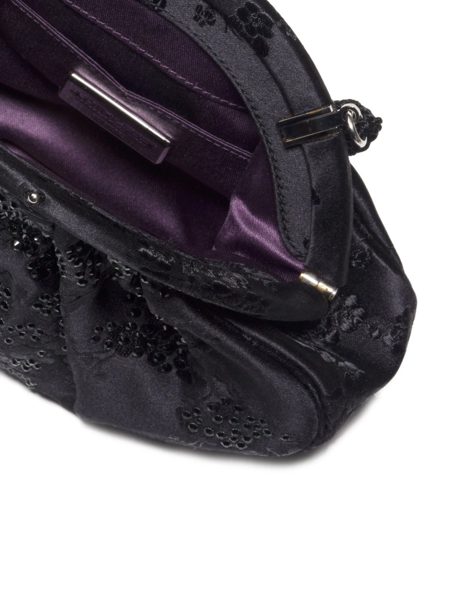 Black Sakuras Crystal Embellished Clutch