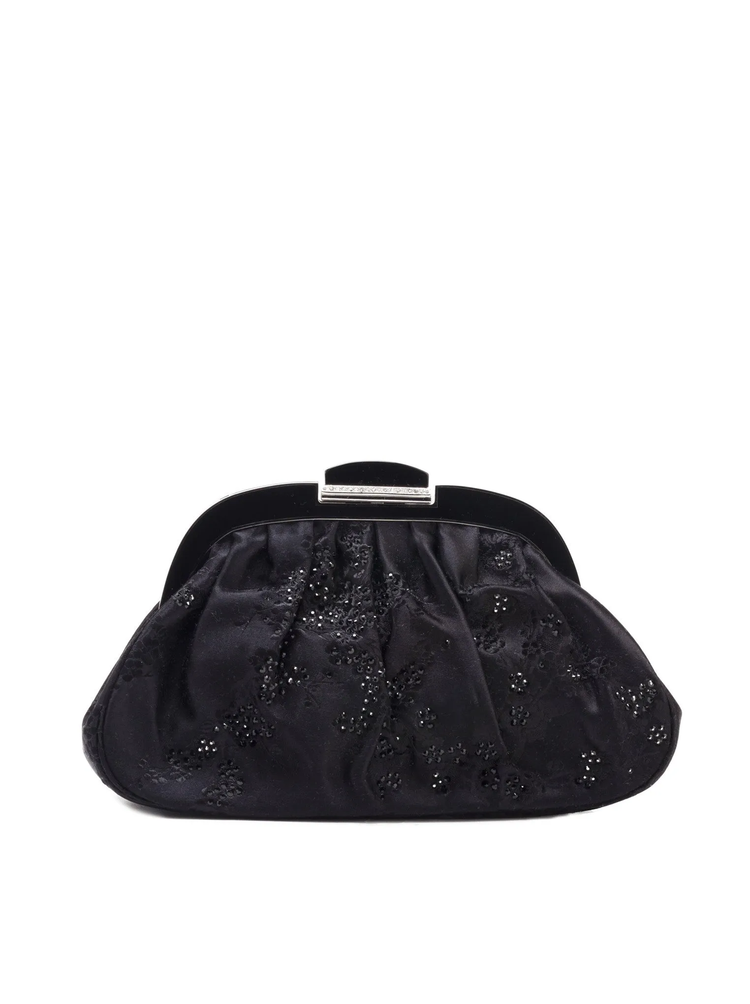 Black Sakuras Crystal Embellished Clutch