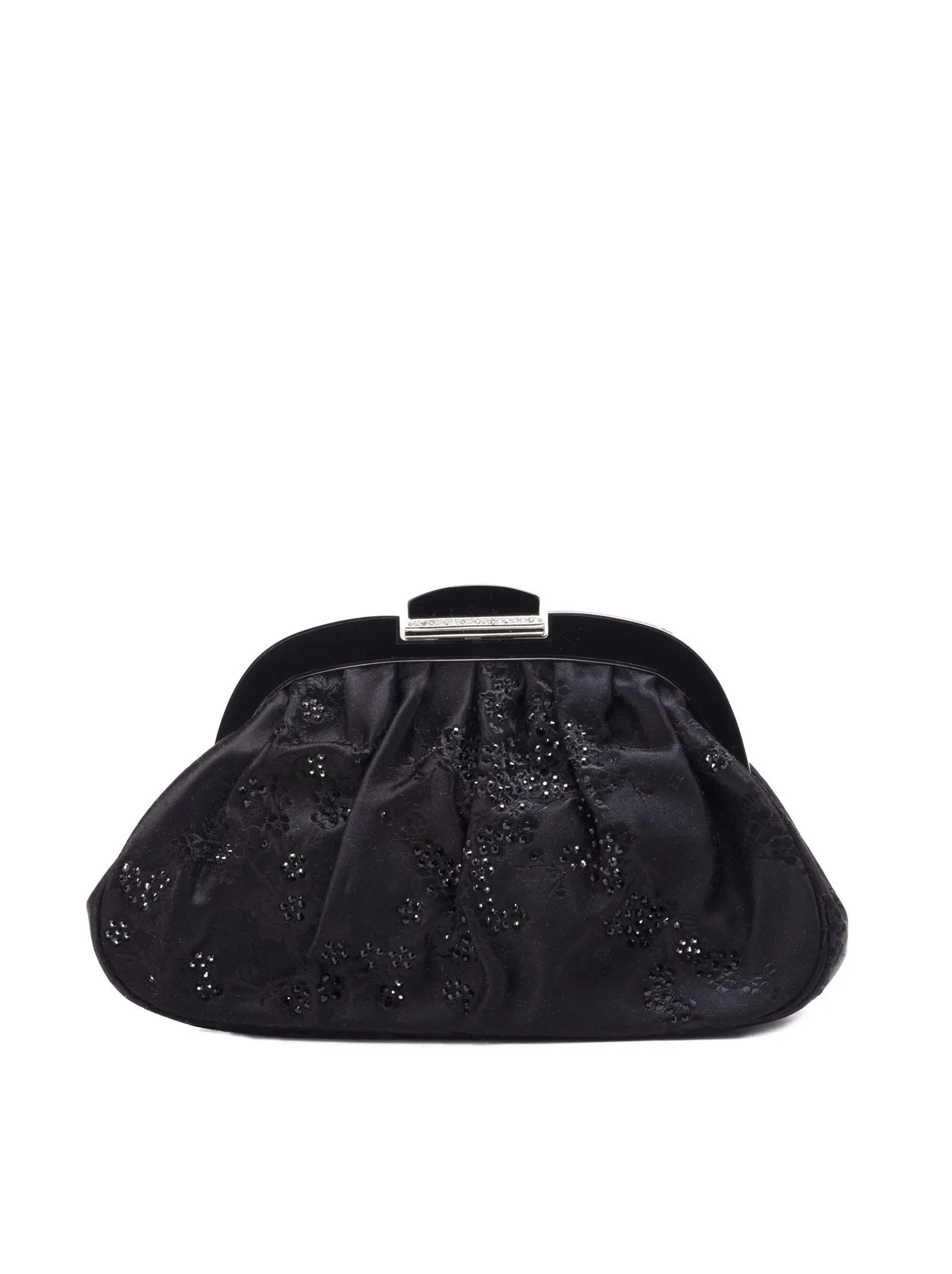 Black Sakuras Crystal Embellished Clutch