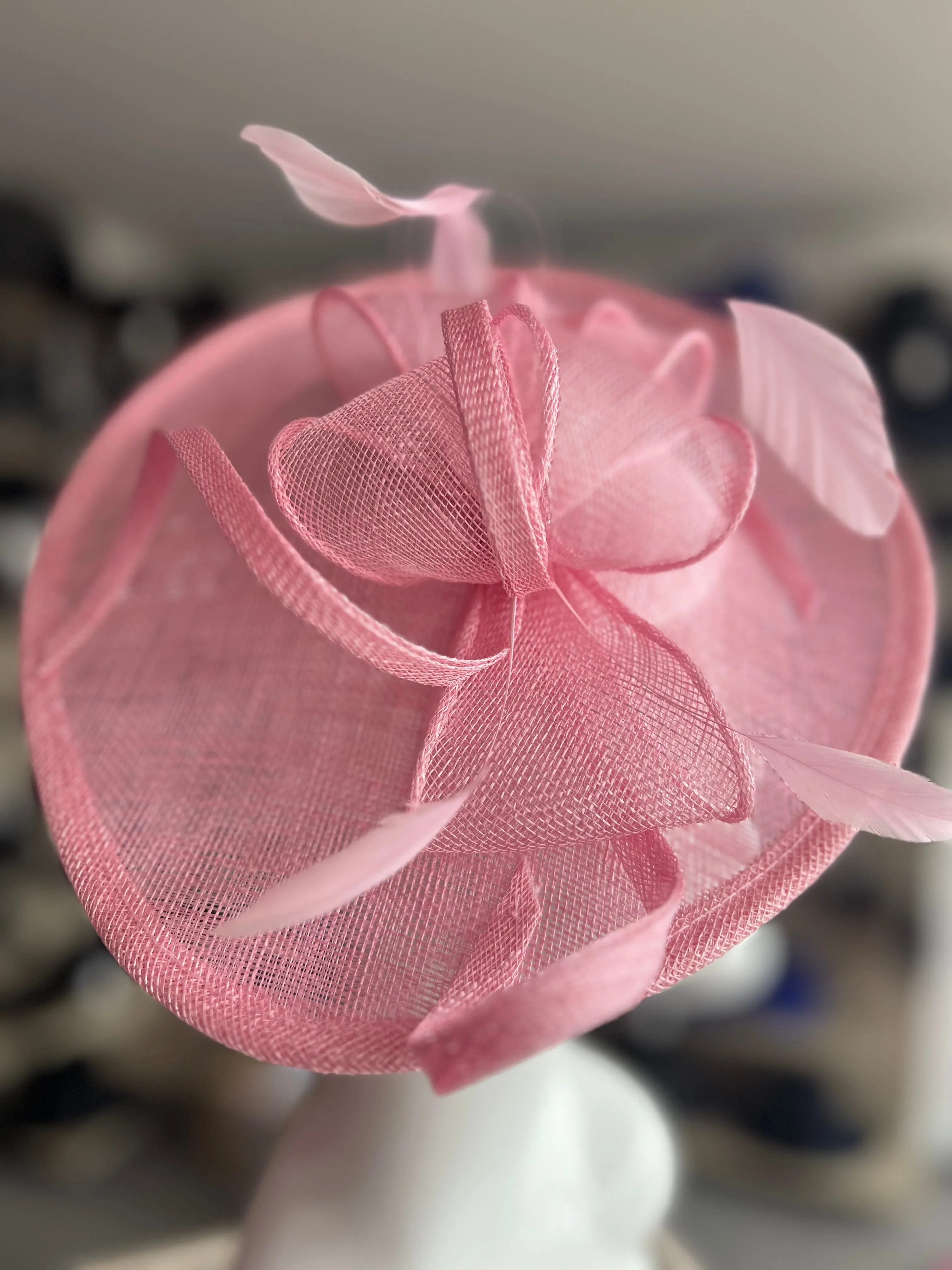 Blossom Pink Teardrop Disc Fascinator