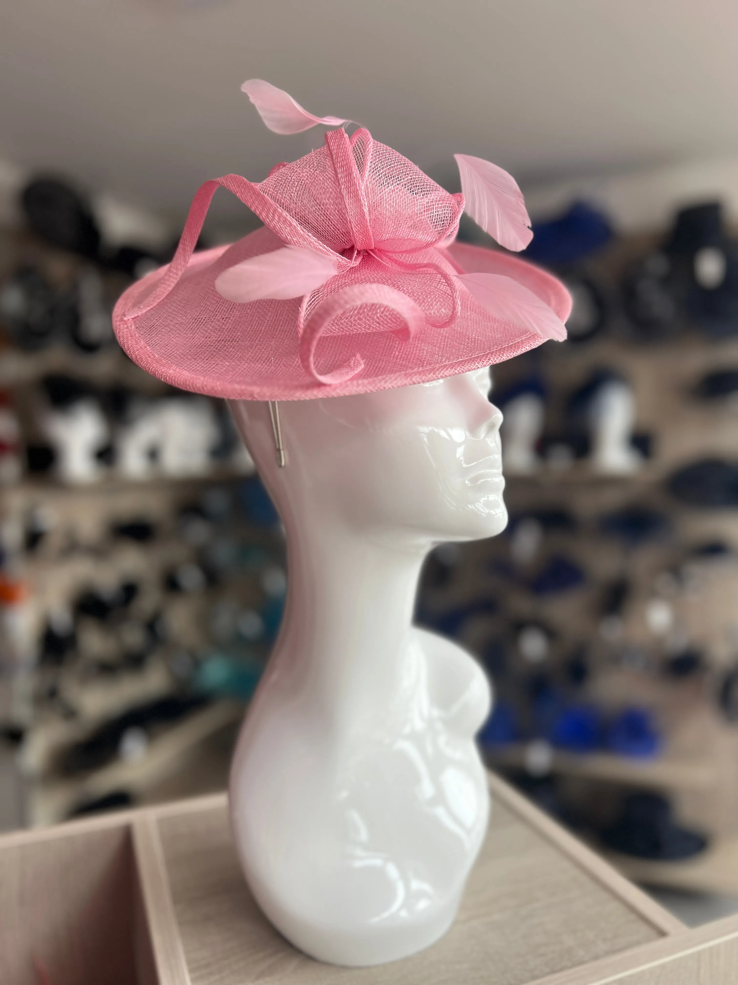 Blossom Pink Teardrop Disc Fascinator