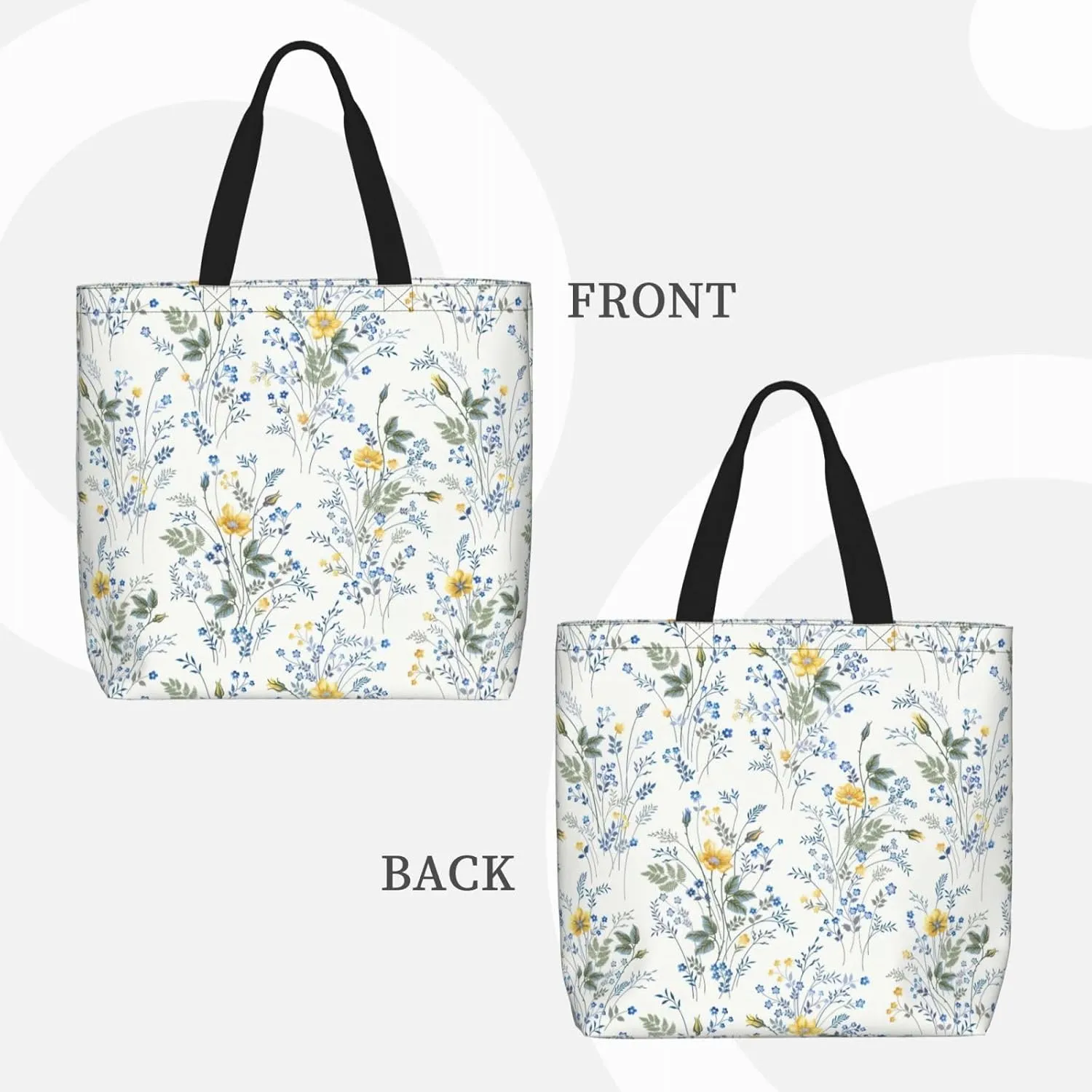 Blue Camo Print Tote Bags Reusable Grocery Bag Shoulde Bag Handbag For Office Shopping Travel Women Casual Work