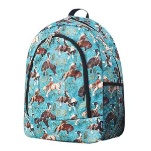 Blue Cowboy Print Backpack/Bookbag - Personalized/Monogrammed