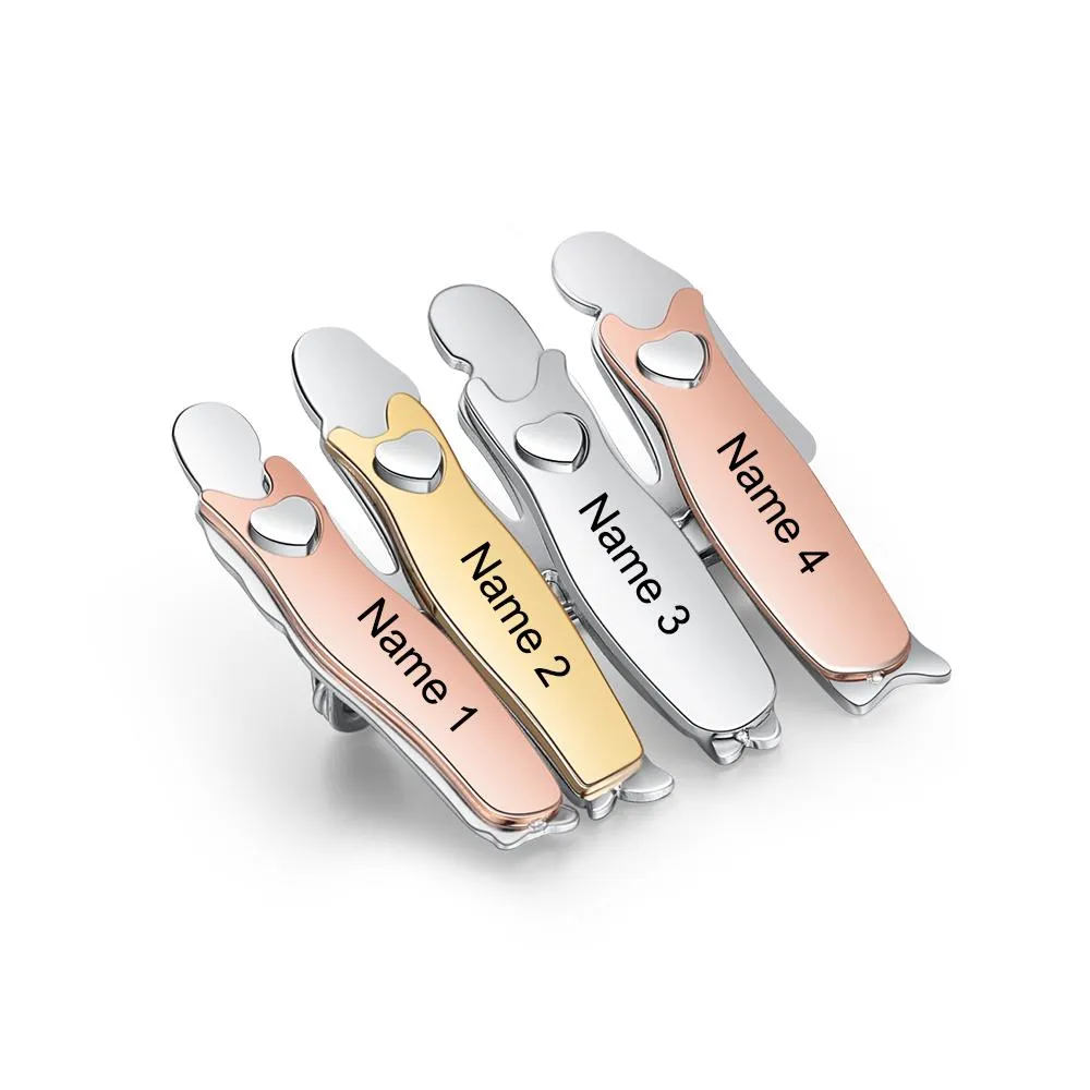 Bond Between Sister Custom Engraved Pin - Four Sisters