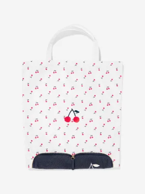 Bonpoint Girls Estrid Tote Bag in White (35cm)