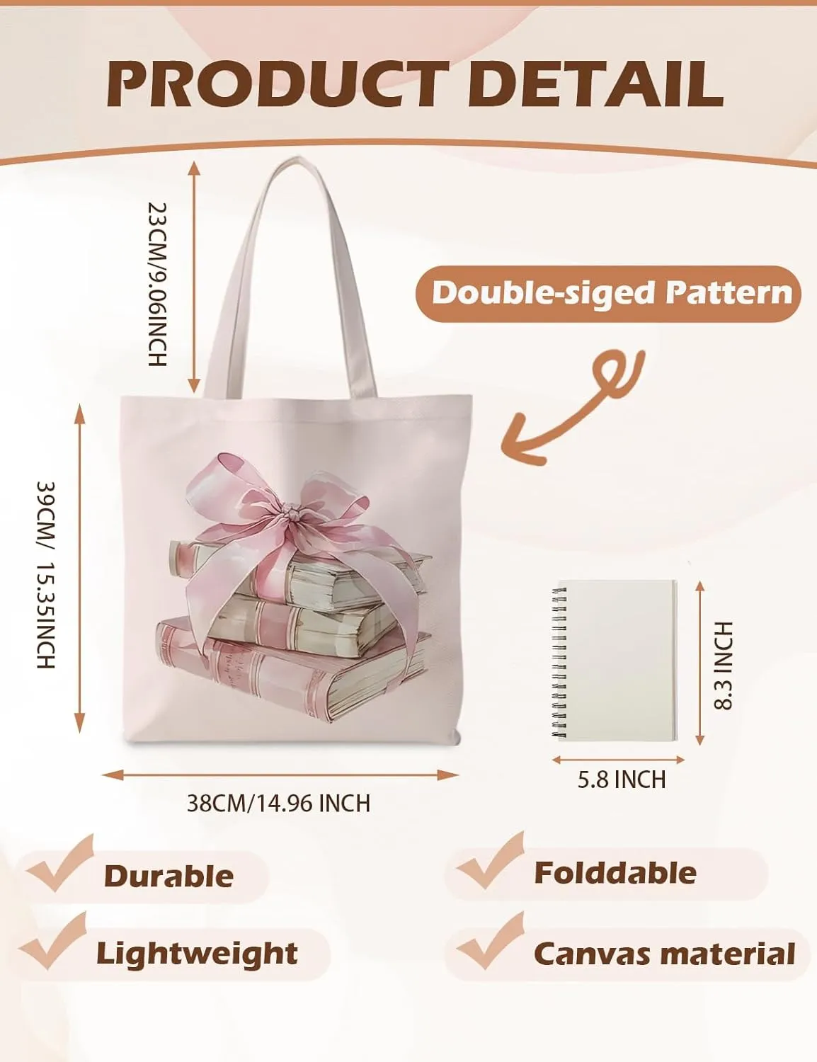 Book Tote Bag, Reading Gifts for Women, Gifts for Reading Lovers Women