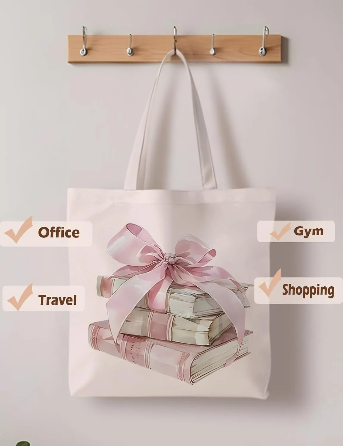 Book Tote Bag, Reading Gifts for Women, Gifts for Reading Lovers Women