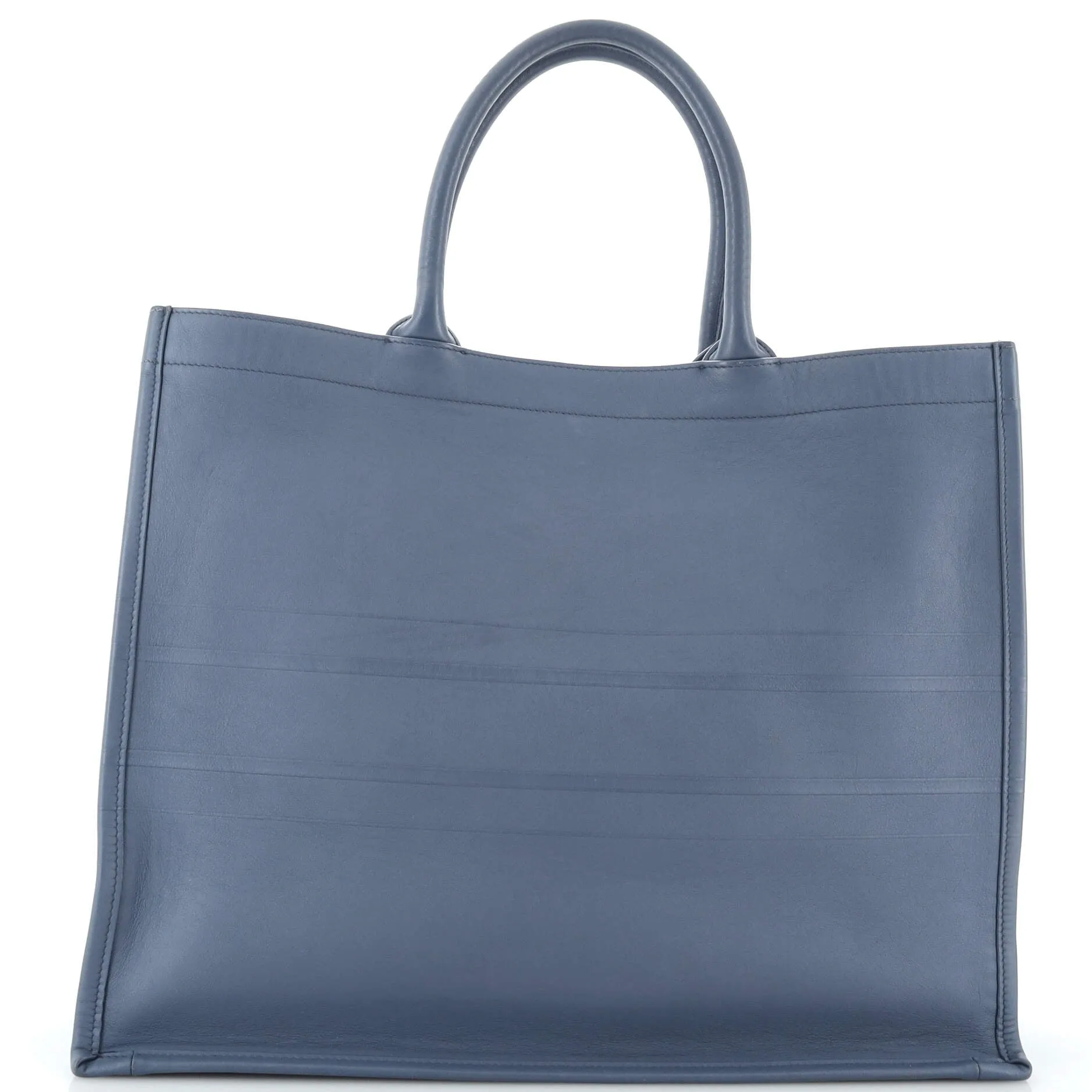 Book Tote Embossed Leather Large