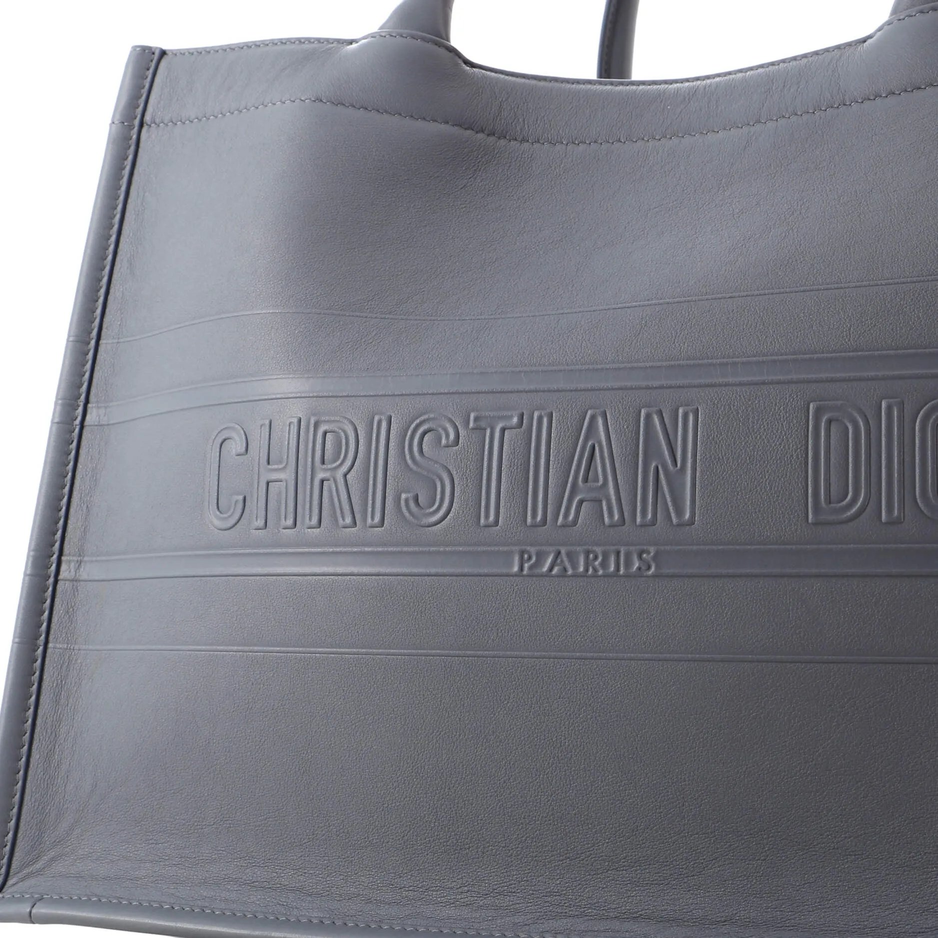 Book Tote Oblique Embossed Calfskin Medium