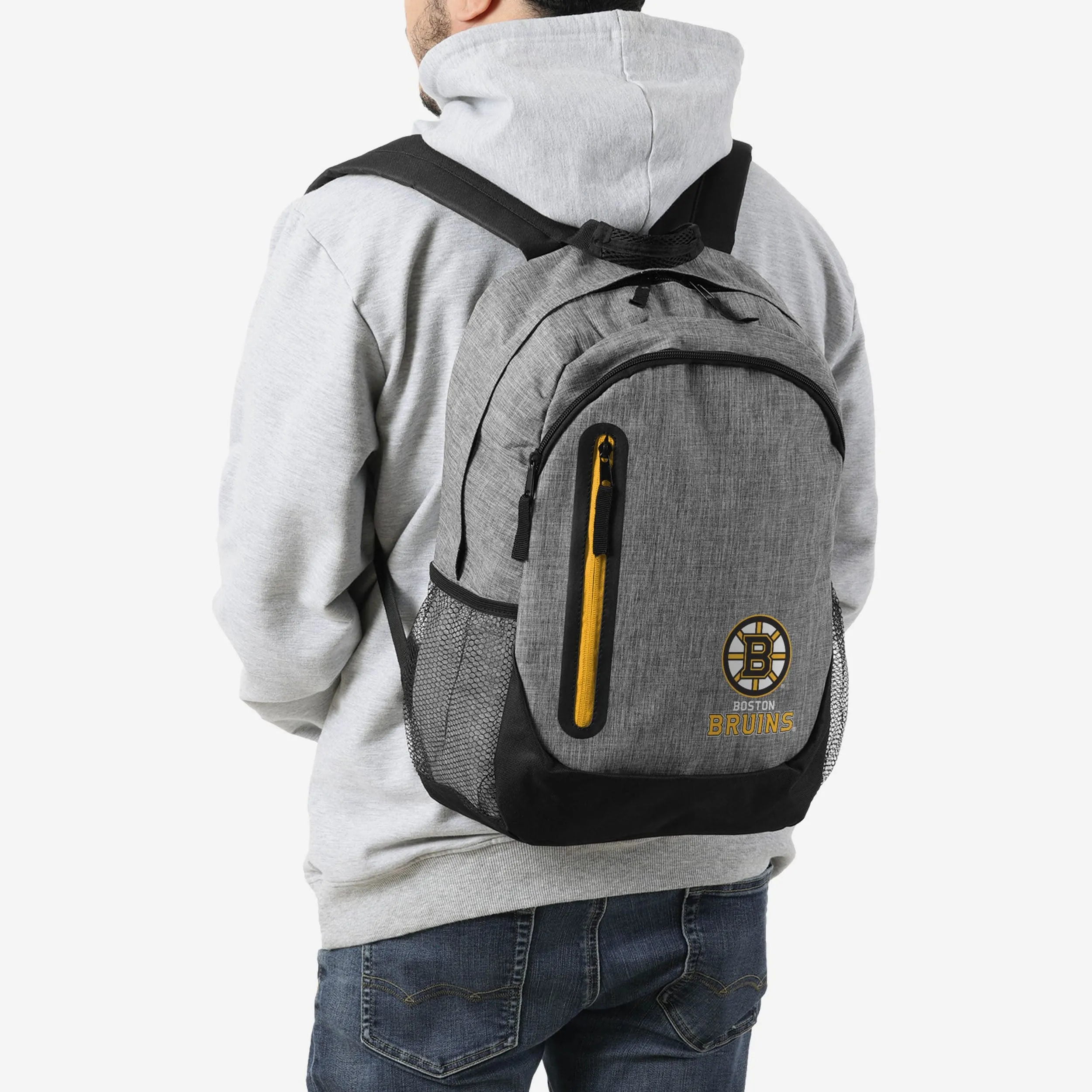 Boston Bruins Heather Grey Bold Color Backpack