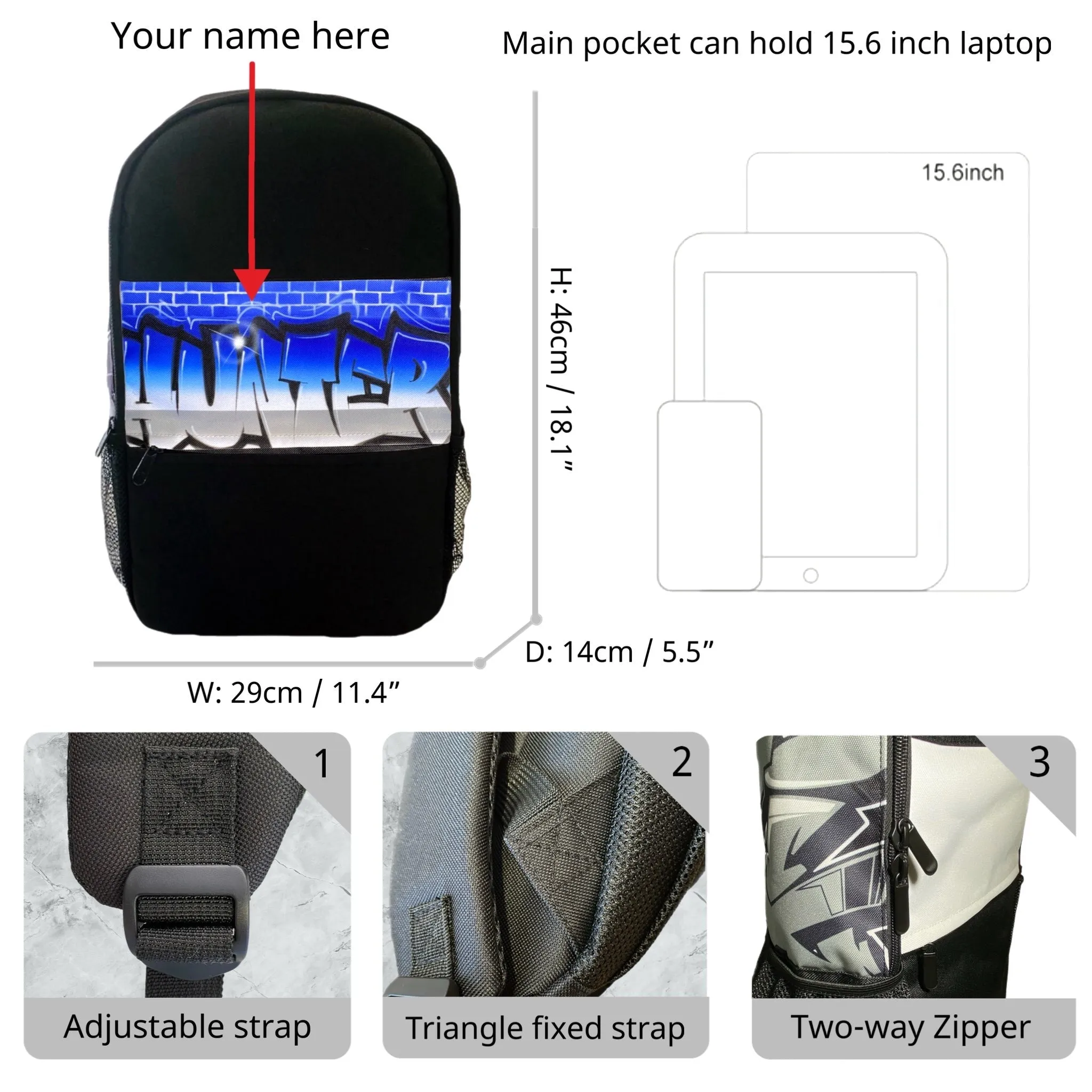 Brick Wall Cut Style Combo (12) 1x TruckerCap, 1x Backpack, 1x Lunchbox