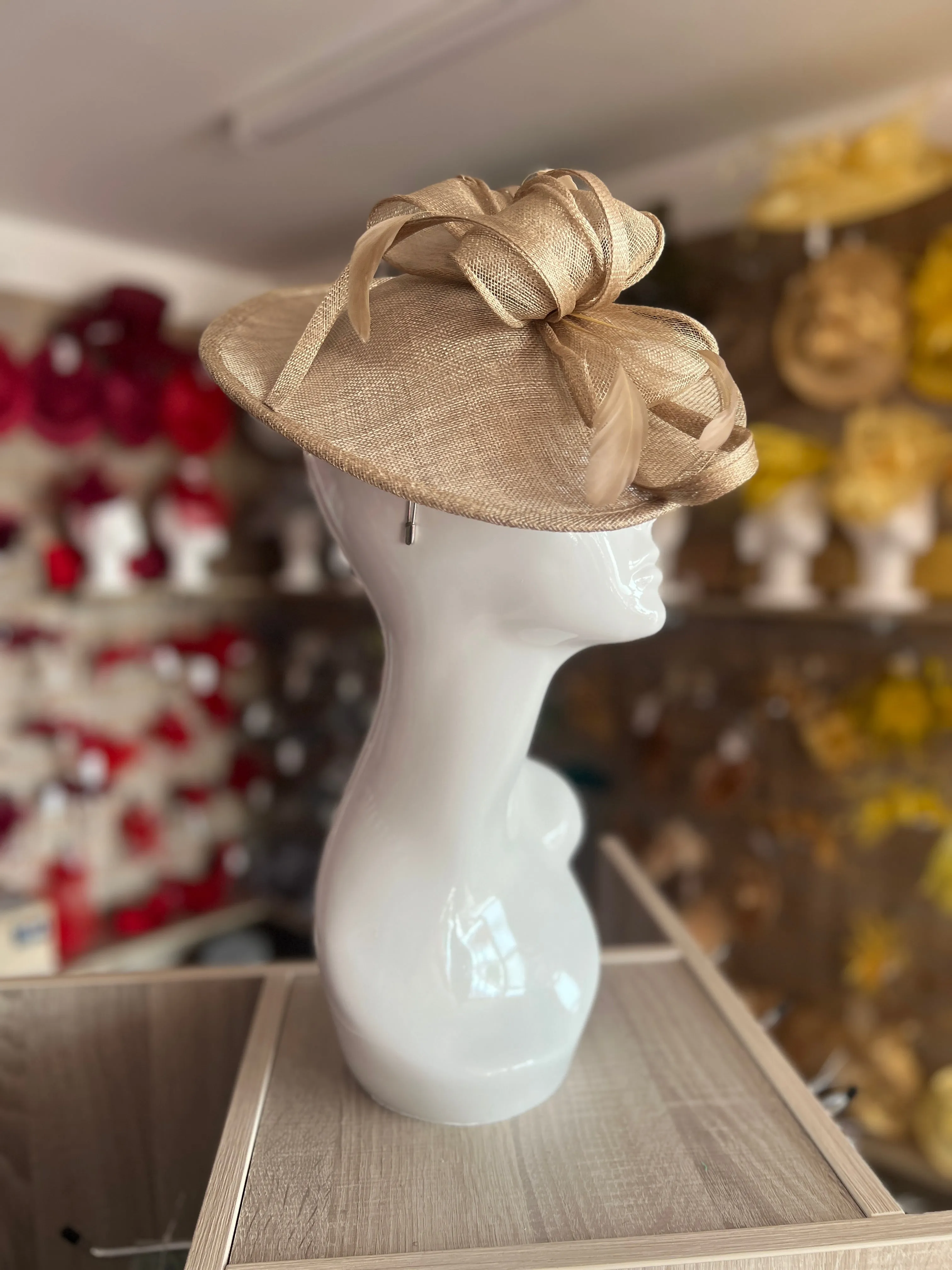 Bronze Teardrop Disc Fascinator