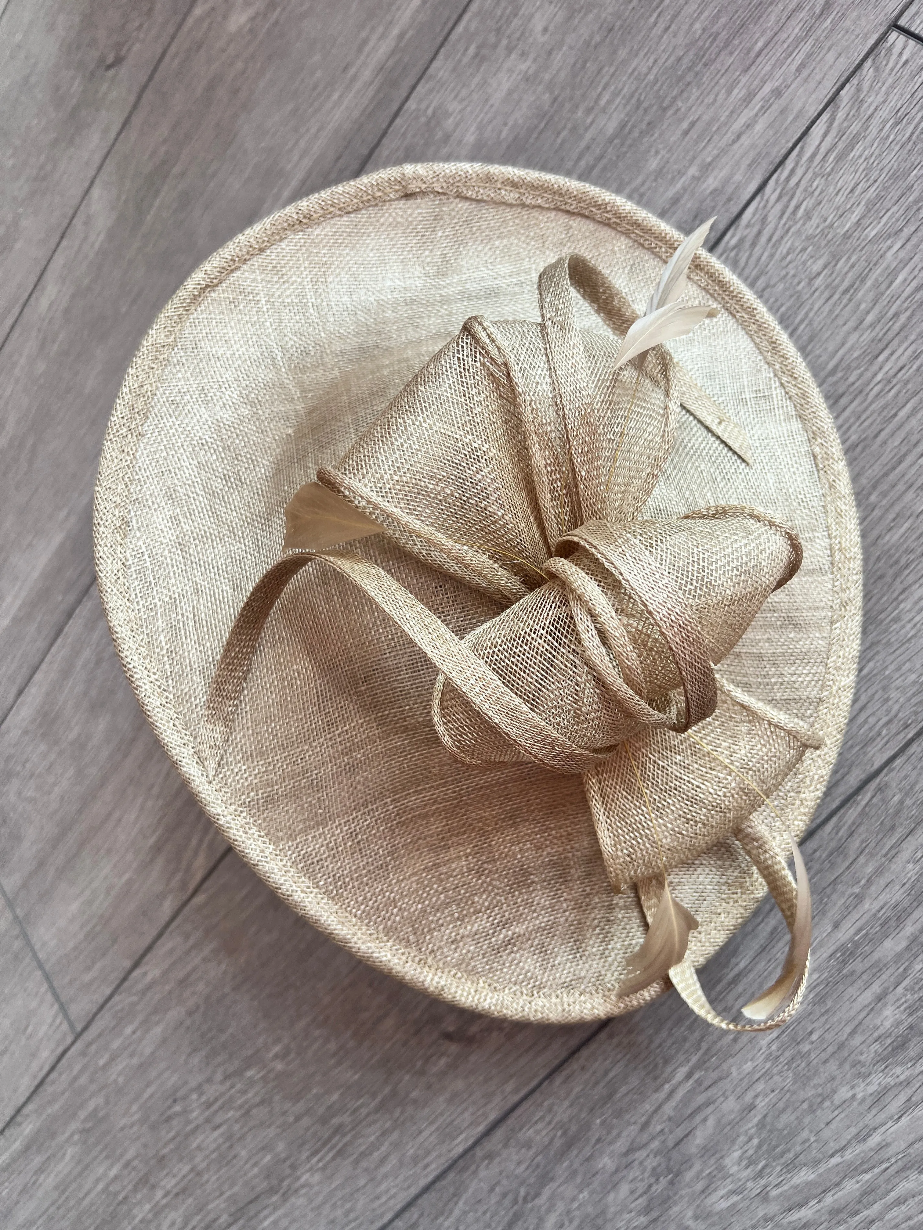 Bronze Teardrop Disc Fascinator