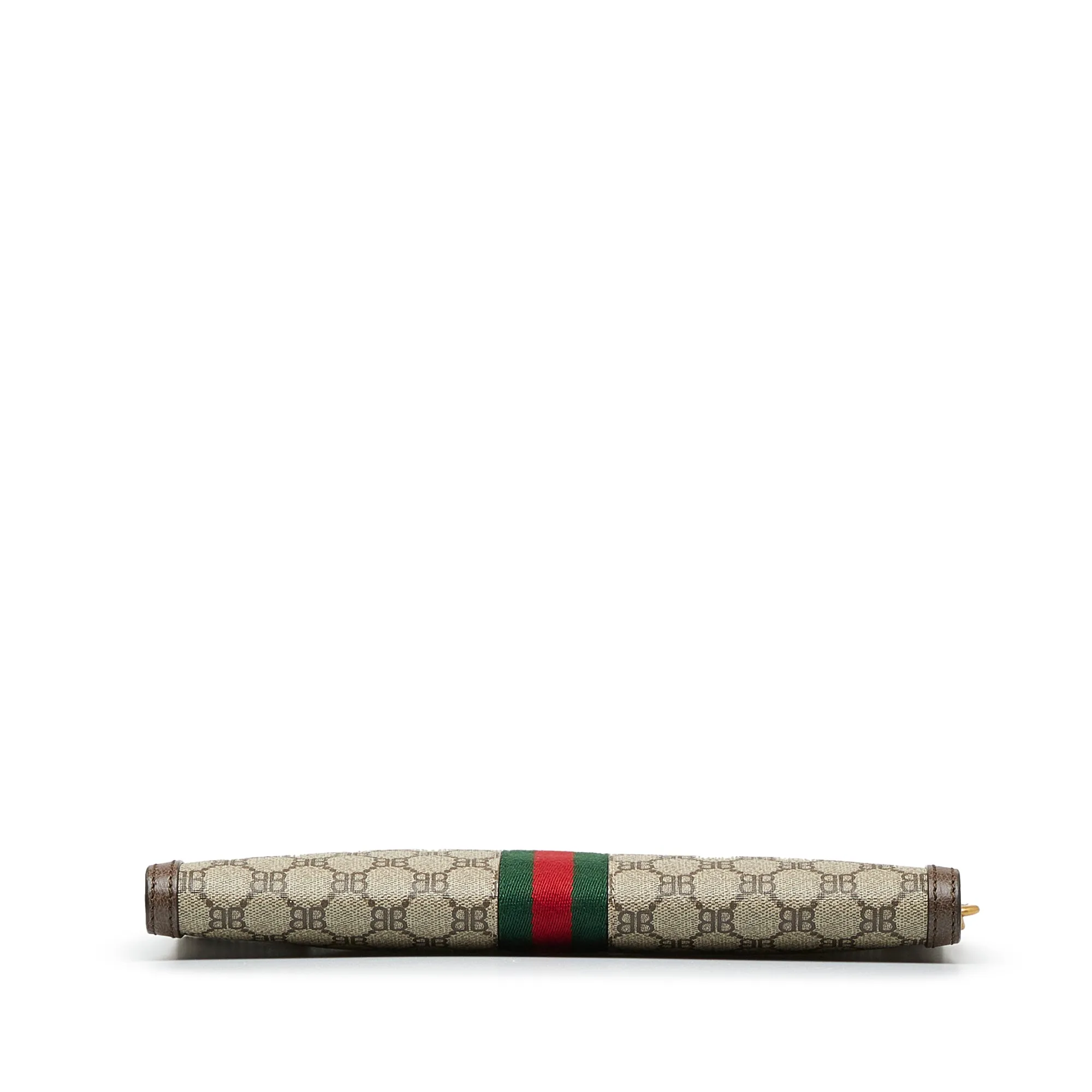 Brown Gucci X Balenciaga BB Supreme Ophidia Web Clutch