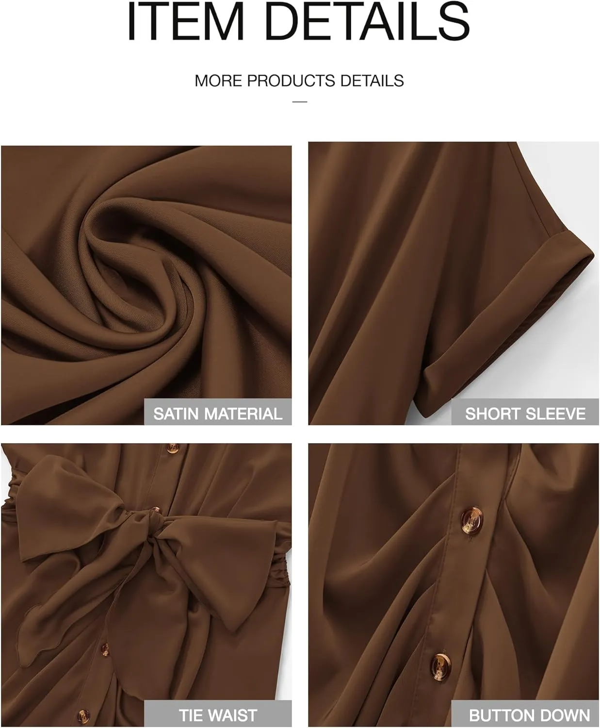 BTFBM 2025 Women Button Down Ruched Shirt Dresses Short Sleeve Lapel V Neck Elegant Party Spring Summer Maxi Satin Dress