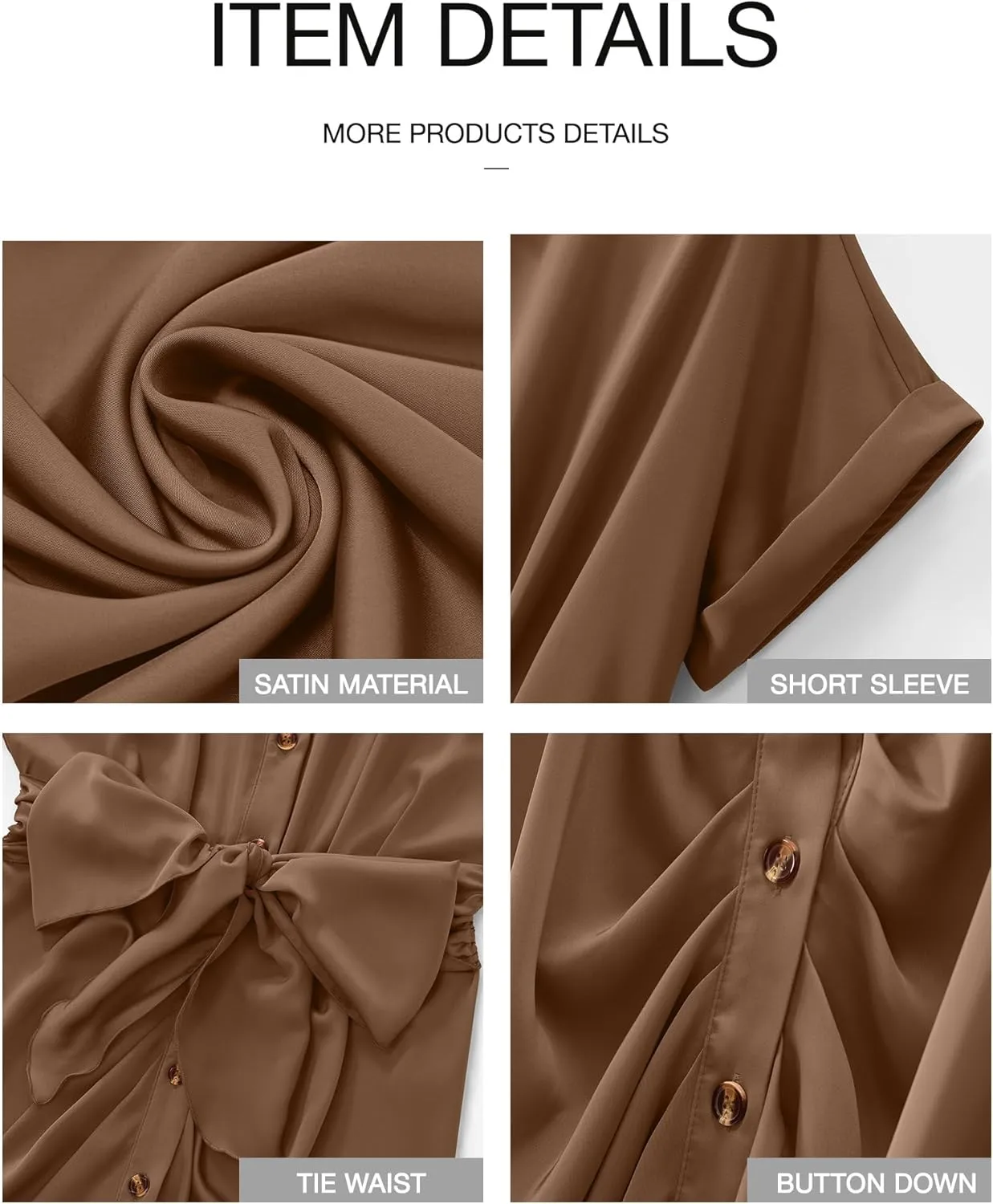 BTFBM 2025 Women Button Down Ruched Shirt Dresses Short Sleeve Lapel V Neck Elegant Party Spring Summer Maxi Satin Dress