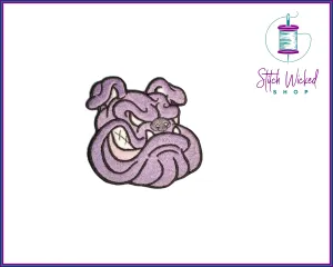 Bulldog Head, Fully Embroidered Patch