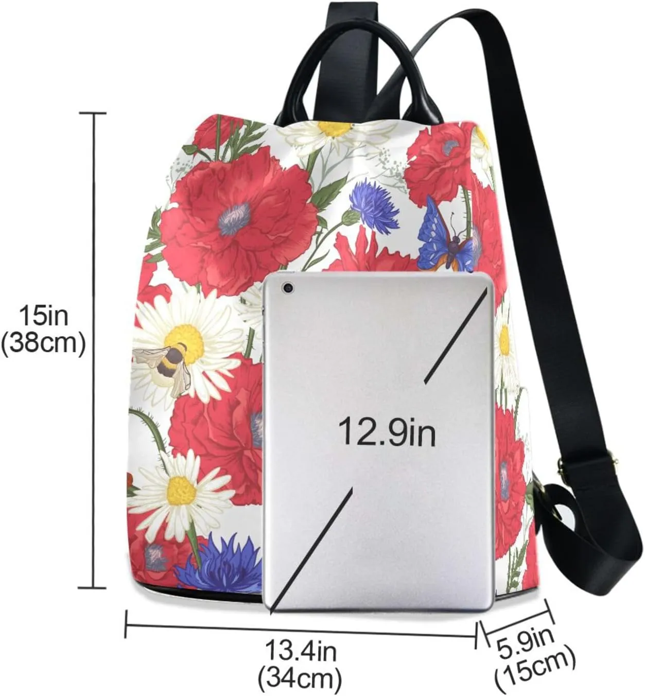 Butterfly Backpack for Women Fashion Casual Daypack Backpack Small Backpack Purse 13.4 X 5.9 X 15in Pattern 5