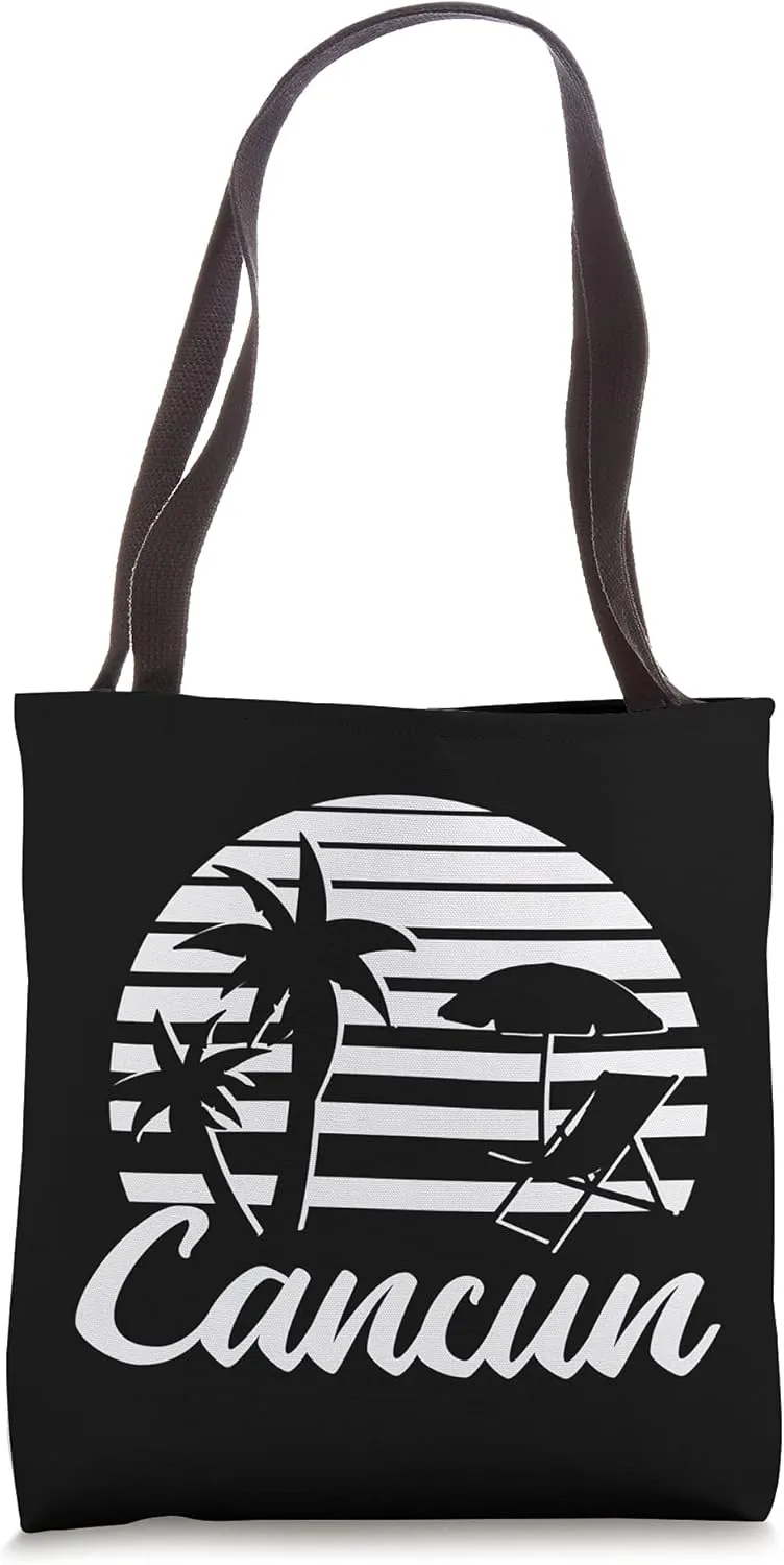 Cancun Mexico Travel Beach Summer Vacation Holiday Palm Tote Bag