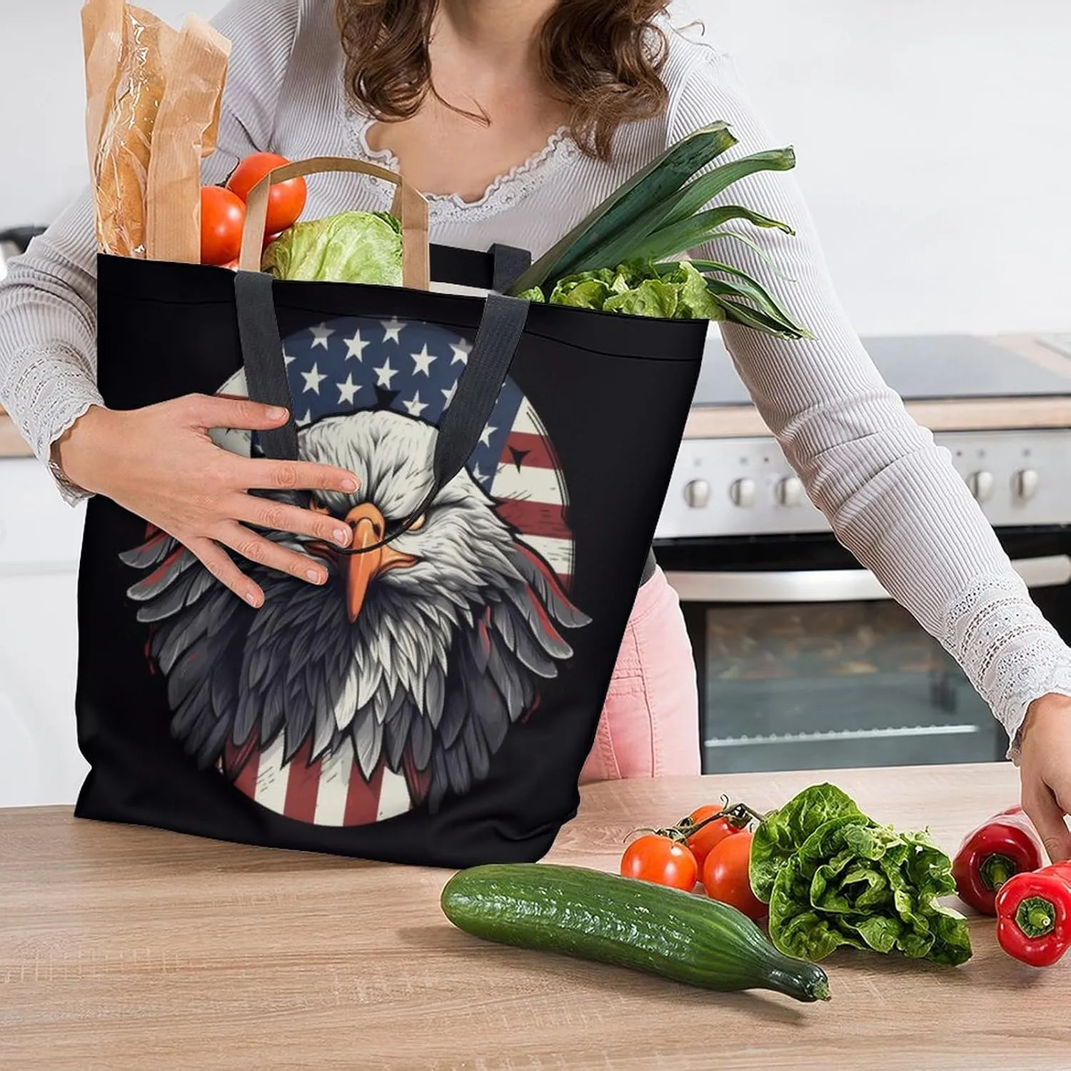Canvas Tote Bag Large Women Casual Shoulder Bag Handbag Reusable Beach Shopping Grocery Bag For Outdoors